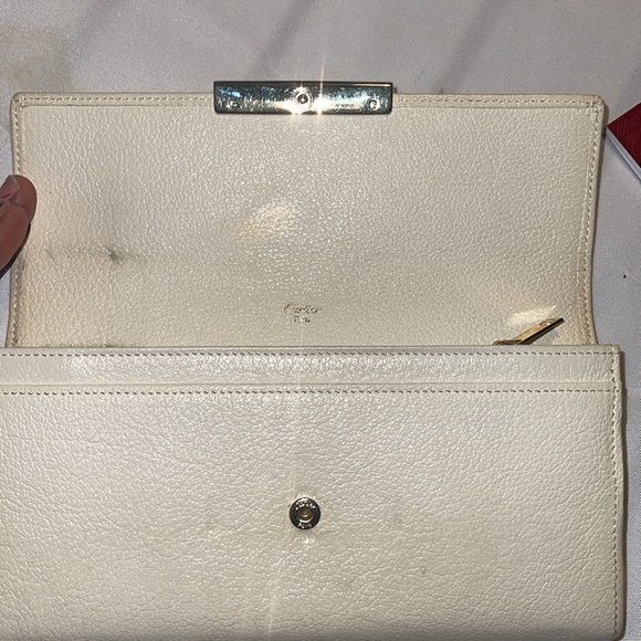 Vintage Cartier Ivory Patent Leather Wallet GUC - Picture 7 of 13
